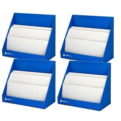 Adiroffice 3 Tiered Cardboard Bookshelf in Blue | 17.12 H x 19.48 W x 10.03 D in | Wayfair 505-01-BLU-4pk