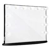 IMPRESSIONS VANITY · COMPANY Hollywood Glow Lite Plus Vanity Mirror Plastic in Black, Size 26.5 H x 34.0 W x 8.0 D in | Wayfair IVVM-GLOWSAL-DBK