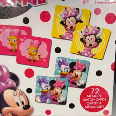 Disney Toys | Disney Minnie Mouse Matching Card Game | Color: Pink | Size: Osbb