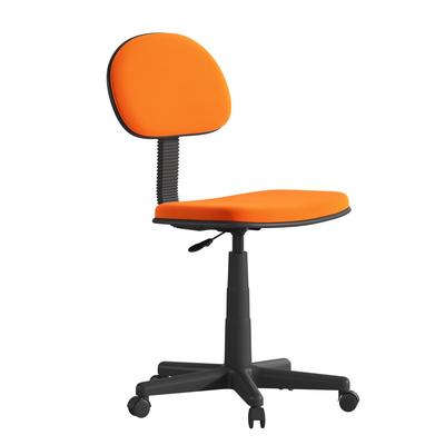 Low Back Light Orange Adjustable Student Swivel Task Office Chair with Padded Mesh Seat and Back - Homeschool Study Chair [BT-698-LTORNG-GG] - Flash Furniture BT-698-LTORNG-GG