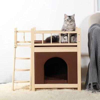 Tucker Murphy Pet™ Dog House Cat Houses For Indoor Cats, Dog Houses For Small Dogs w/ Side Window, Connect The Pet Stairs | Wayfair