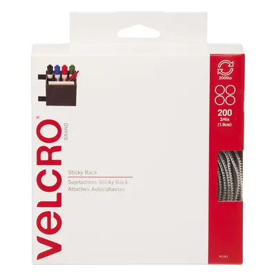 Velcro - Sticky-Back Hook and Loop Dot Fasteners, Dispenser, 3/4 Inch, Beige, 200 per Roll