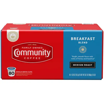 Community Coffee Single Serve Pods, Breakfast Blend