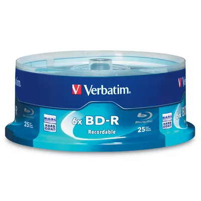 Verbatim BD-R 25GB 6X with Branded Surface - 25pk Spindle