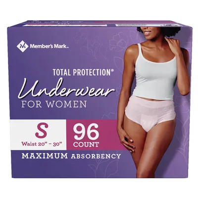 Member's Mark Total Protection Underwear for Women, Small