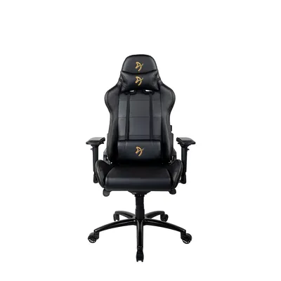 Verona Signature PU Gaming Chair - Black with Gold Accents