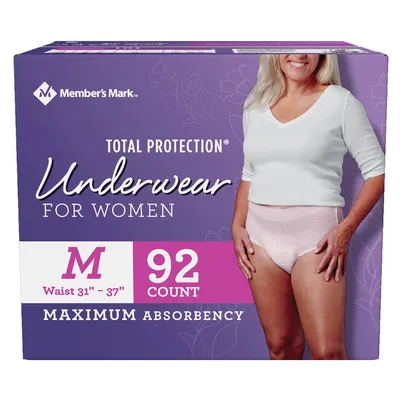 Member's Mark Total Protection Underwear for Women, Medium