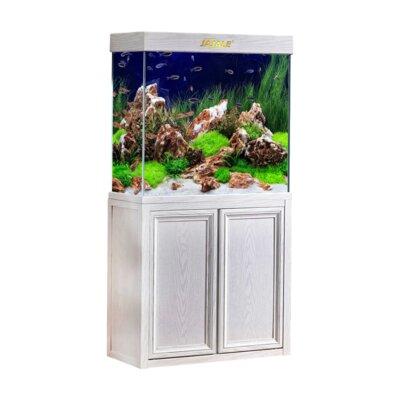 AQUA DREAM 50 Gallons Rectangle Aquarium Tank Glass (cost efficient & easy to clean) in White | 51 H x 14 W x 24 D in | Wayfair AD-1560-WO