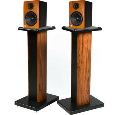 Loon Peak® Wooden Fixed Height Speaker Stand Wood/Manufactured wood in Brown, Size 27.55 H x 9.05 W x 11.8 D in | Wayfair