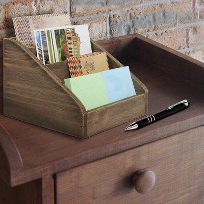 Red Barrel Studio® Sederi 4 Slot Office File Organizer Wood in Brown | 5 H x 6.75 W x 6.5 D in | Wayfair AD70BAC4FDED455E9C63BC7391A53376
