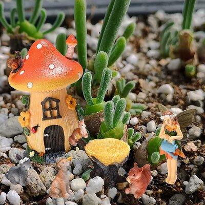 Arlmont & Co. Fairy Garden Accessories Outdoor Kit w/ Miniature Figurines, Gnomes Garden Decorations, Size 5.51 H x 2.5 W x 2.5 D in | Wayfair