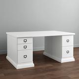 Wood Top - Partners Desk - White - Ballard Designs - Ballard Designs