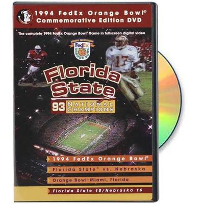 Florida State Seminoles (FSU) 1994 FedEx Orange Bowl National Championship Game DVD