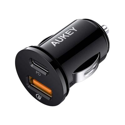 Above Edge Electronic Chargers - Black Dual-Port USB C Car Charger with Power Delivery 3.0
