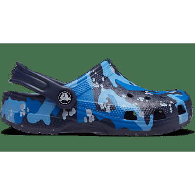 Crocs Navy / Multi Toddler Classic Camo Clog Shoes
