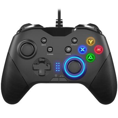 TANGKULA Wired Gaming Controller, PC Gamepad Joystick, Dual Vibration, Programmable Remap M1-M4, Game Console For Windows 7/8/10/Laptop, TV Box, PS3