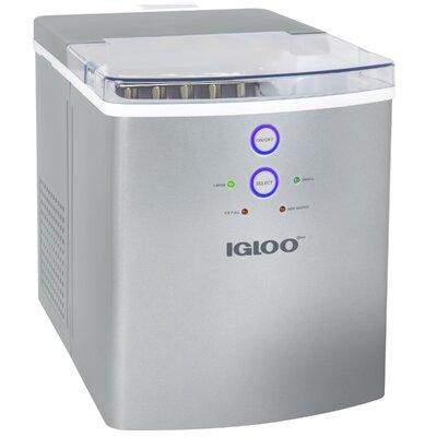 Igloo Premium Countertop Ice Maker Machine, 33 lbs. in 24 hrs. w/ Ice Scoop & Basket in Gray | 11.54 H x 9.65 W x 14.09 D in | Wayfair IGLICEB33SL
