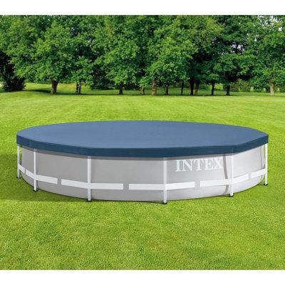 Intex 12 x 2.5 Foot Metal Frame Above Ground Pool w  Filter & Accessories Steel in Blue Gray White | 30 H x 144 W x 144 D in | Wayfair