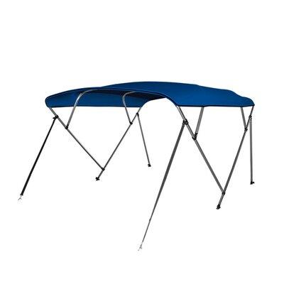 SereneLife 4 Bow Bimini Top - 2 Straps & 2 Rear Support Poles w/ Marine-Grade 600D Polyester Canvas (Royal ) Fabric in Blue | Wayfair SLBT4RB679