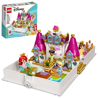 LEGO Disney Ariel, Belle, Cinderella and Tiana’s Storybook Adventures Building Kit