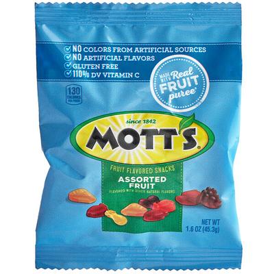 Mott's Assorted Fruit Snacks 1.6 oz. - 144/Case