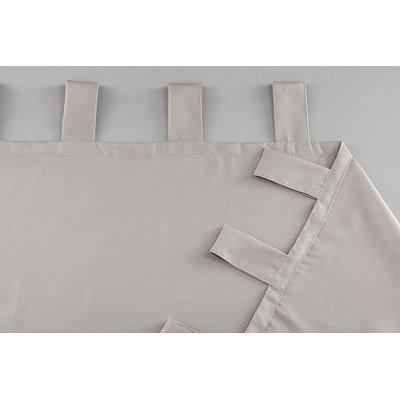JENIN HOME FURNISHING Soft Solid Semi-Sheer Tab Top Single Curtain Panel Polyester in White/Brown | 95 H x 40 W in | Wayfair ECM8-95 Beige