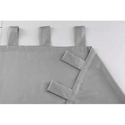 JENIN HOME FURNISHING Soft Solid Semi-Sheer Tab Top Single Curtain Panel Polyester in Gray | 95 H x 40 W in | Wayfair ECM8-95 Grey