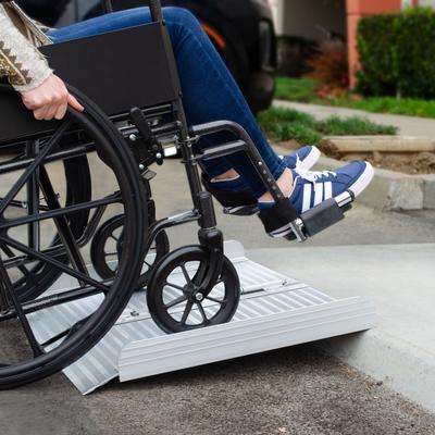 600 lbs. Weight Capacity 24 Portable Mobility Ramp by North American Health+Wellness in Silver