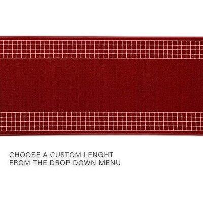Red 60 x 31 x 0.3 in Area Rug - Latitude Run® Custom Size Runner Rug 31 Inch Wide X Choose Your Length Checke Border Design Color | Wayfair
