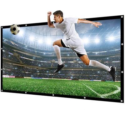 NIERBO 120 Inch Projector Screen 16:9 Movie Screen For Projectors Home Outdoor Office Church Projector Screen Of Canvas Material Projection For Front | Wayfair