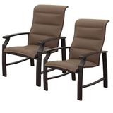 Courtyard Casual Furniture Courtyard Casual Madison Rust Padded-Sling Dining Chair Metal/Sling in Brown | Wayfair 5323