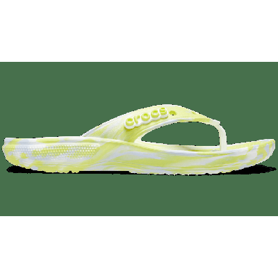 Crocs White / Microchip Classic Crocs Marble Flip Shoes