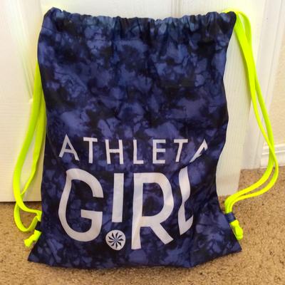 Athleta Accessories | Athleta Girl Tie Dye Neon Cinch Sack Bag Backpack | Color: Blue/Yellow | Size: Osg
