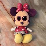 Disney Toys | Disney Parks Minnie Mouse Purple Sparkle Glitter Eyes Anime 15” Plush Stuffed X | Color: Purple | Size: Osg