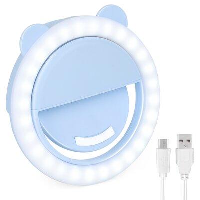 BTY Cute Portable Selfie LED Lense in White | 1 H x 2 W x 2 D in | Wayfair CB01-W-wy