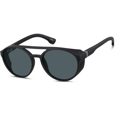 Zenni Aviator Rx Sunglasses Black Plastic Full Rim Frame