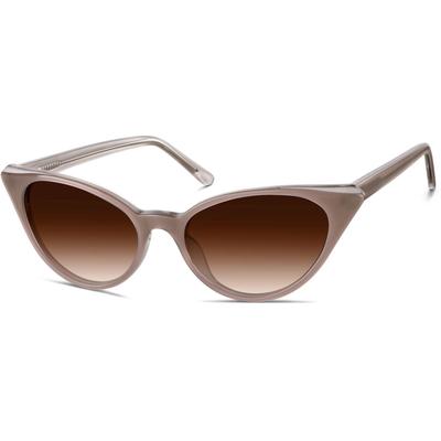 Zenni Women's Cat-Eye Rx Sunglasses Cream Plastic Full Rim Frame