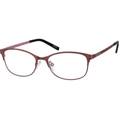 Zenni Women's Oval Prescription Glasses Copper Stainless Steel Full Rim Frame