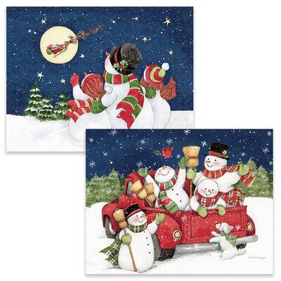 The Holiday Aisle® Up & away Assorted Boxed Christmas Cards, Linen | 5.9 H x 7.64 W x 1.5 D in | Wayfair 3C73B633D3984B58952BC98715163094