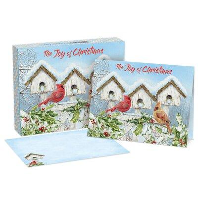 The Holiday Aisle® Cardinal Birdhouse Boxed Christmas Cards | 5.9 H x 7.64 W x 1.5 D in | Wayfair 4BFAE71238D7417D9F0C8369508FC79D