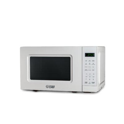 Commercial Chef 17.3" 0.7 cu ft. 700 - Watt Countertop Microwave in White | 10 H x 16.9 W x 12.4 D in | Wayfair CHM7MW
