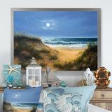 Highland Dunes Wild Blue Ocean Waves XI - Picture Frame Print on Canvas in White | 24 H x 36 W x 1 D in | Wayfair E50F048084A84255829C7E01673760ED