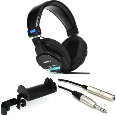 Sony MDR-7506 Closed-Back Professional Headphones with Holder and Extension