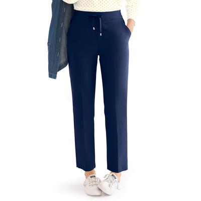 Appleseeds Women's Dennisport Easy-Fit Ankle Chinos - Blue - 14P - Petite