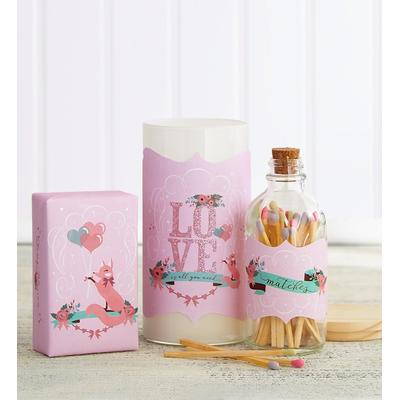 1-800-Flowers Seasonal Gift Delivery Love Is All You Need Candle Gift Set | Happiness Delivered To Their Door