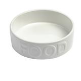 Set Of Two Classic Food Pet Bowls Pet by Park Life Designs in White (Size LARGE)