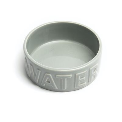 Set Of Two Classic Water Pet Bowls Pet by Park Life Designs in Grey (Size MEDIUM)