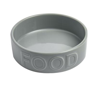 Set Of Two Classic Food Pet Bowls Pet by Park Life Designs in Grey (Size MEDIUM)