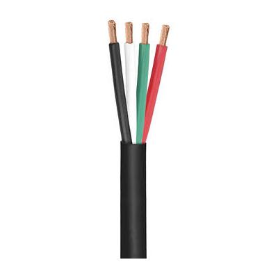 SatMaximum 14 AWG UV-Rated 4-Conductor Direct-Burial Outdoor Speaker Cable (Black, 500 906817