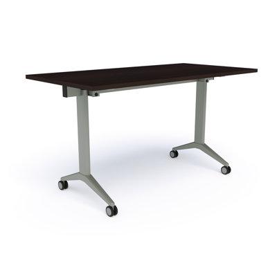 Compel Mobius Training Table w/ Casters Wood/Steel in Brown | 29 H x 72 W x 30 D in | Wayfair MOB-7230-CAFE
